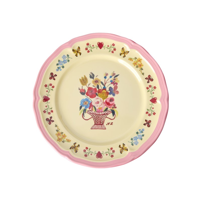 rice & Nathalie Lete Melamine Vintage Side Plate/PK